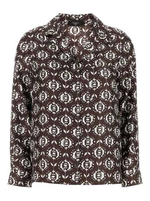 Weekend Max Mara floral-print shirt - Brown - zdjęcie produktu nr 1