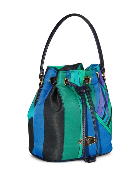 PUCCI Yummy striped bucket bag - Green - zdjęcie produktu nr 2
