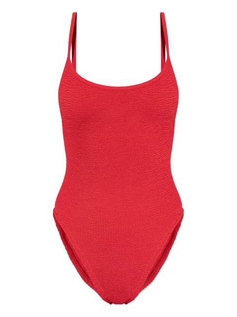 Hunza G Pamela crinkle-texture swimsuit - Red - zdjęcie produktu nr 1