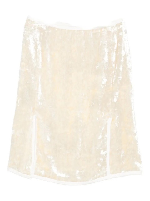 Jil Sander velvet-finish midi skirt - Neutrals - zdjęcie produktu nr 2