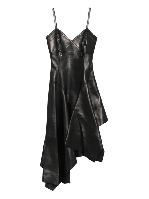 Alexander McQueen leather asymmetrical dress - Black - zdjęcie produktu nr 1