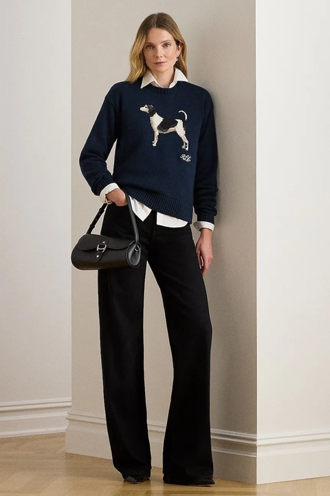 Lauren Ralph Lauren sweter bawełniany damski kolor granatowy 200P02075 - zdjęcie produktu nr 2