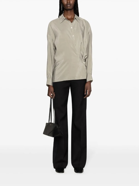 LEMAIRE straight-collar twisted shirt - Grey - zdjęcie produktu nr 2