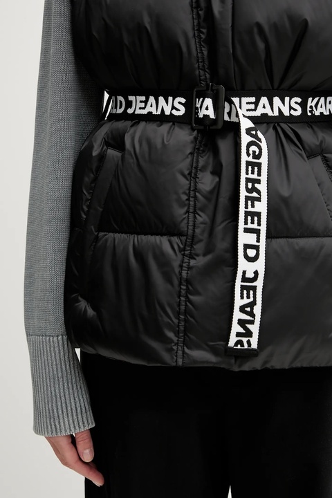 Karl Lagerfeld Jeans bezrękawnik damski kolor czarny zimowy A3W15025 - zdjęcie produktu nr 2
