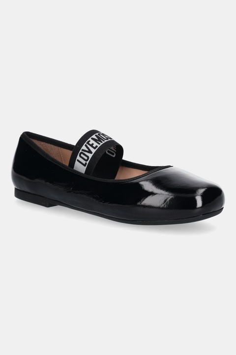 Love Moschino baleriny skórzane kolor czarny JA11071G1NII0000 - zdjęcie produktu nr 1