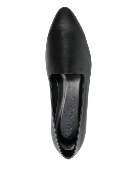 Aeyde Vanna pointed-toe leather loafers - Black - zdjęcie produktu nr 2