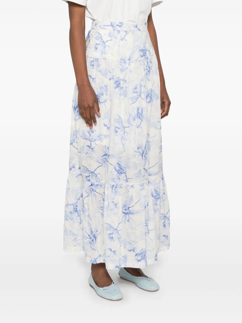 Maje floral-print midi skirt - White - zdjęcie produktu nr 2