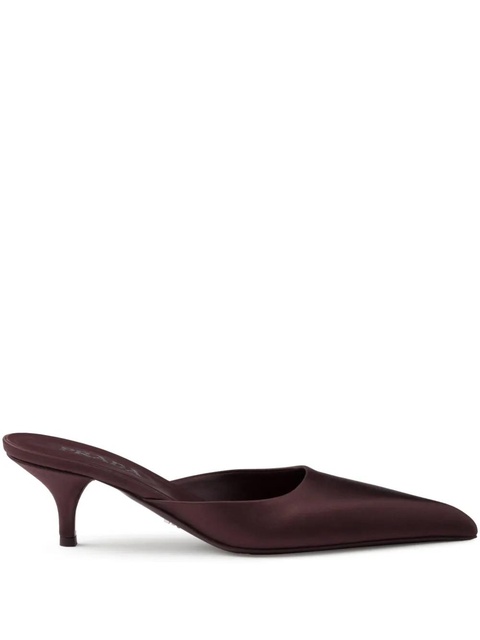 Prada 55mm satin mules - Red - zdjęcie produktu nr 1