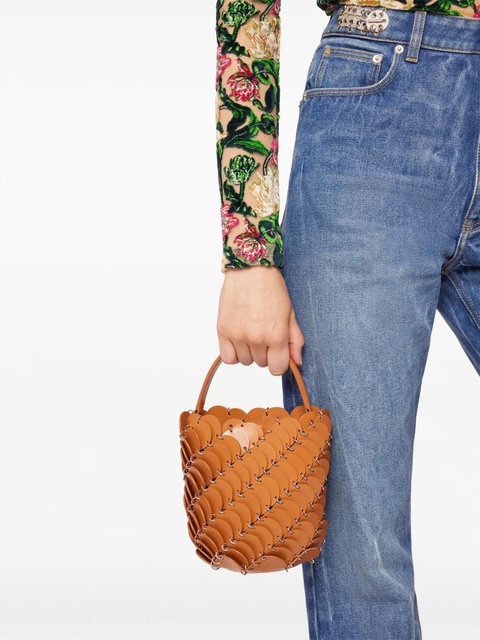 Rabanne small Pacoïo bucket bag - Brown - zdjęcie produktu nr 2