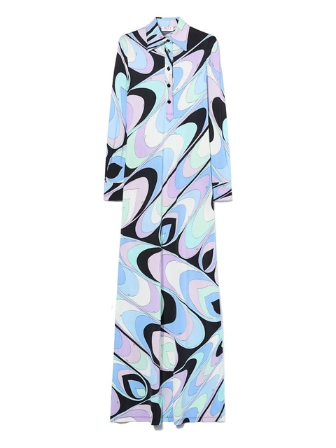 PUCCI onde-print shirt dress - Blue - zdjęcie produktu nr 1