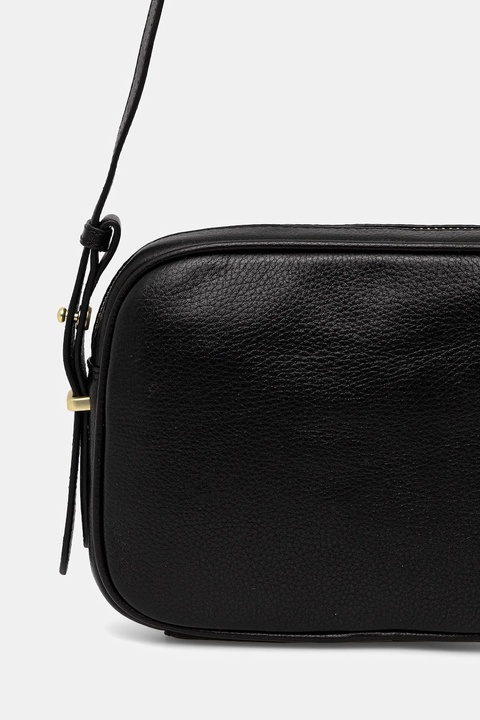 Barbour torebka skórzana kolor czarny LBA0492 - zdjęcie produktu nr 2