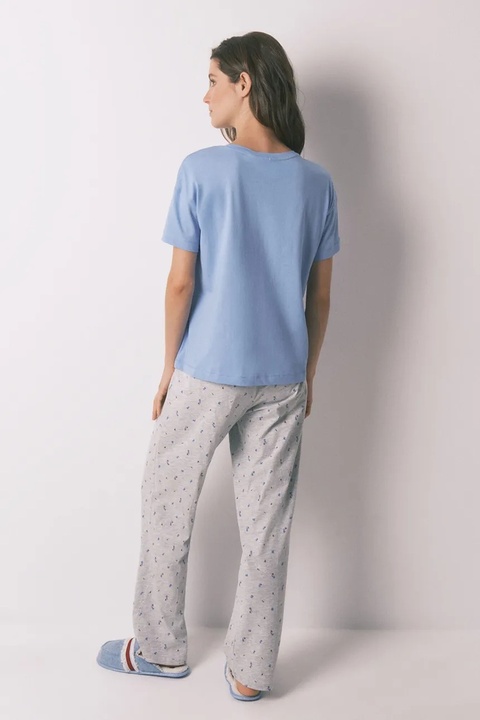 women'secret piżama bawełniana damska kolor niebieski bawełniana 3132145 - zdjęcie produktu nr 1