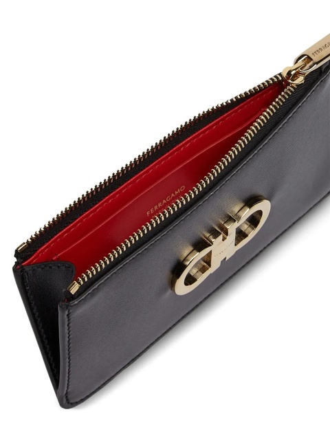 Ferragamo Gancini leather cardholder - Black - zdjęcie produktu nr 2