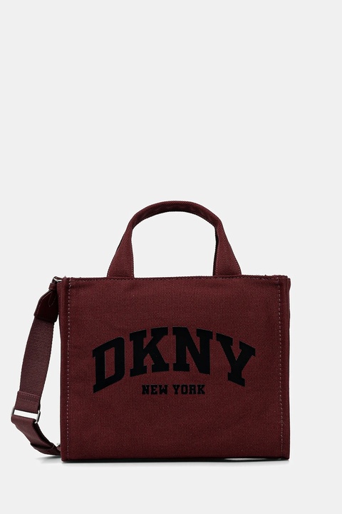 Dkny torebka bawełniana kolor bordowy R41AOR57 - zdjęcie produktu nr 1