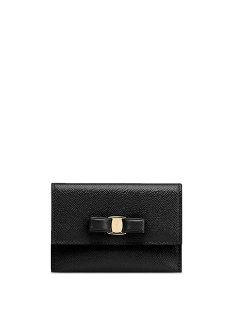 Ferragamo Vara bow-detail leather wallet - Black - zdjęcie produktu nr 1