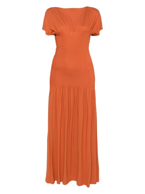 TOTEME knife-pleated maxi dress - Brown - zdjęcie produktu nr 1