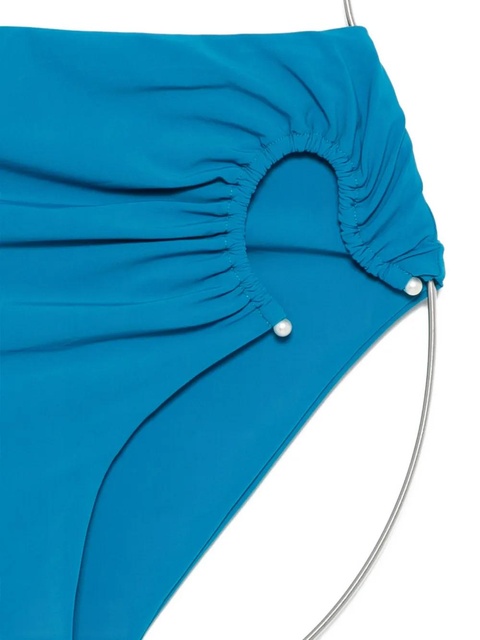 Christopher Esber ring-detail high-waisted bikini bottoms - Blue - zdjęcie produktu nr 2