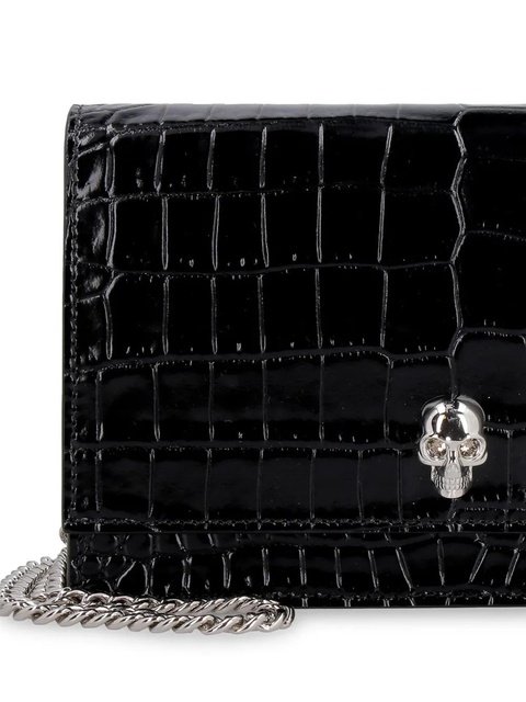 Alexander McQueen skull-embellished clutch bag - Black - zdjęcie produktu nr 2