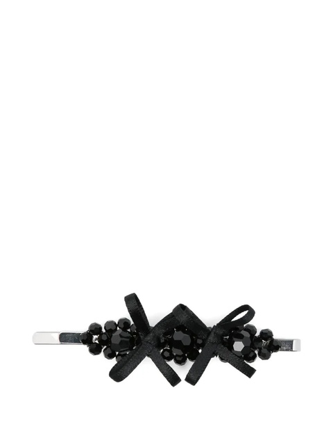 Simone Rocha crystal-embellished bow hair clip - Black - zdjęcie produktu nr 2