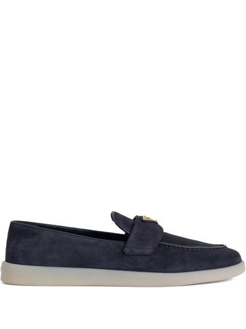 Prada suede logo loafers - Blue - zdjęcie produktu nr 1