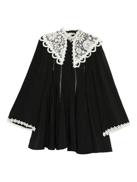 ALEMAIS Apollonia lace collar mini dress - Black - zdjęcie produktu nr 1