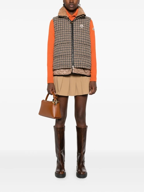 Moncler Touvet check-pattern quilted gilet - Neutrals - zdjęcie produktu nr 2