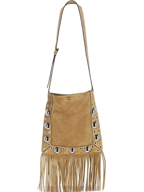 Valentino Garavani suede shoulder bag - Brown - zdjęcie produktu nr 1