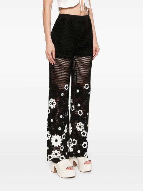 Maje floral-embroidery trousers - Black - zdjęcie produktu nr 2