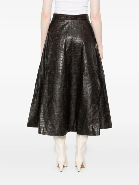 Róhe leather A-line skirt - Brown - zdjęcie produktu nr 2
