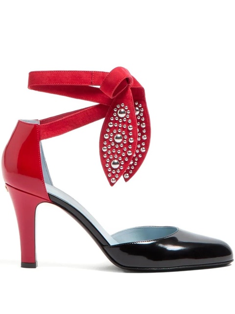 Valentino Garavani 85mm Foliefoliage pumps - Black - zdjęcie produktu nr 1