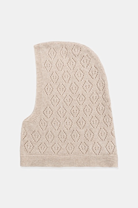 Answear.LAB komin z wełną merino damski kolor beżowy gładki - zdjęcie produktu nr 2