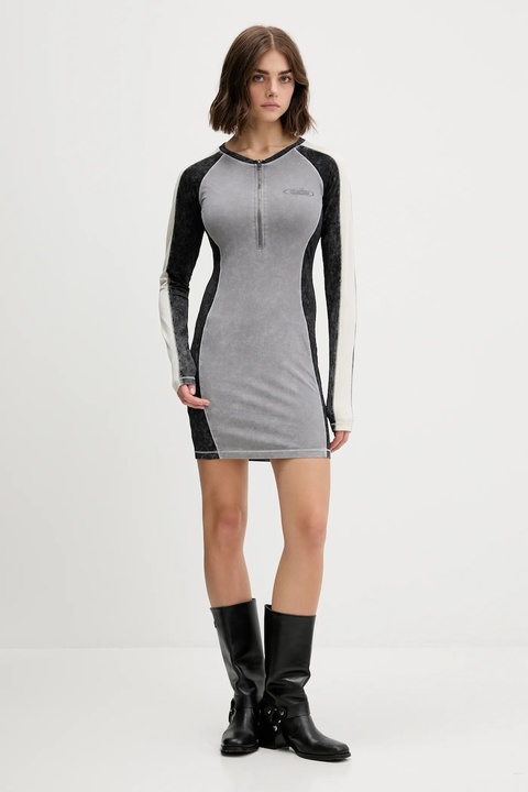 Guess Originals sukienka VINTAGE kolor szary mini dopasowana W5YK79 K1D80 - zdjęcie produktu nr 2