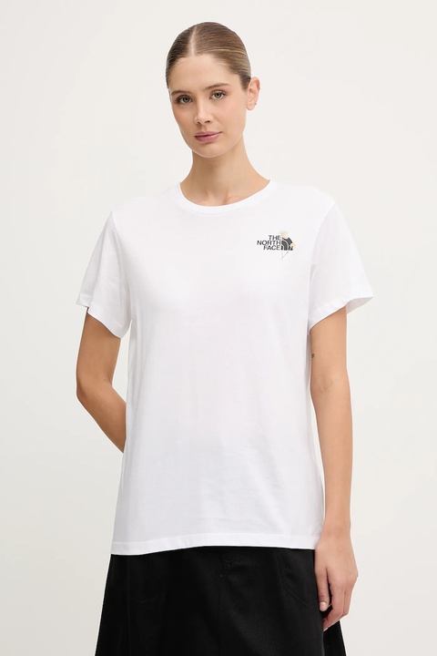 The North Face t-shirt bawełniany damski kolor biały NF0A8F67FN41 - zdjęcie produktu nr 2