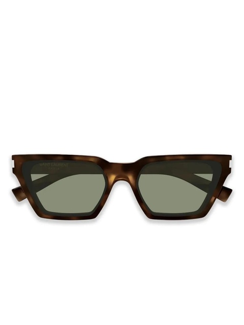 Saint Laurent Eyewear logo-detail sunglasses - Brown - zdjęcie produktu nr 1