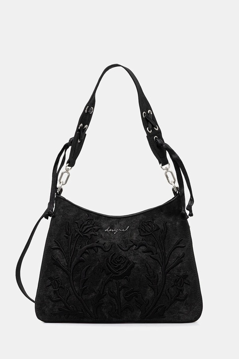 Desigual torebka ROMEO FLORAL TOTAL BL kolor czarny 25WAXP40 - zdjęcie produktu nr 1