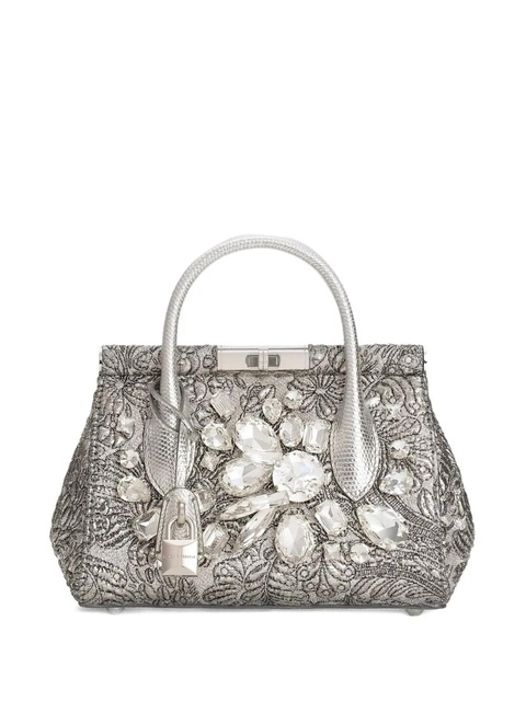 Dolce & Gabbana mini Marlene Day embroidery tote bag - Silver - zdjęcie produktu nr 1