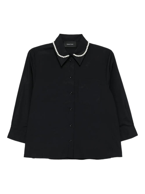 Simone Rocha pearl-chain cotton shirt - Black - zdjęcie produktu nr 1