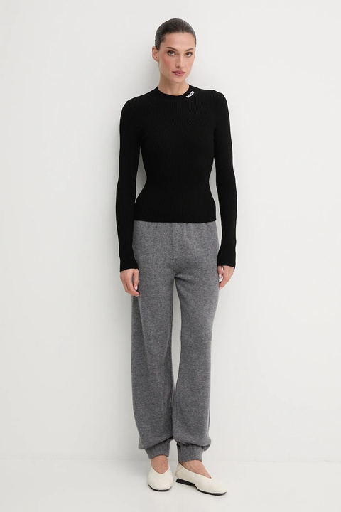 MSGM sweter damski kolor czarny z półgolfem 3941MDM217.257784 - zdjęcie produktu nr 2
