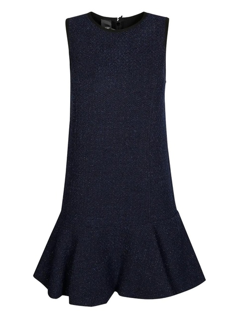 PINKO tweed ruffled dress - Blue - zdjęcie produktu nr 1