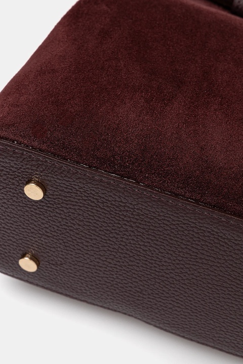 Answear.LAB torebka zamszowa kolor bordowy - zdjęcie produktu nr 1
