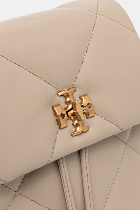Tory Burch plecak skórzany Kira Diamond damski kolor beżowy mały gładki 170485-250 - zdjęcie produktu nr 2