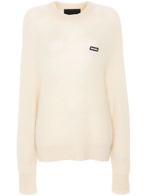 ROTATE BIRGER CHRISTENSEN light-knit logo sweater - Neutrals - zdjęcie produktu nr 1