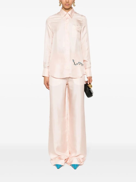 Lanvin silk wide-leg trousers - Pink - zdjęcie produktu nr 2
