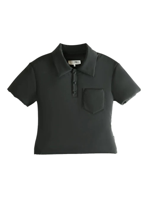 MM6 Maison Margiela padded polo shirt - Black - zdjęcie produktu nr 1
