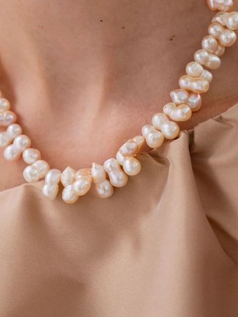 Jennifer Behr Lainey pearl-embellishment necklace - Neutrals - zdjęcie produktu nr 1