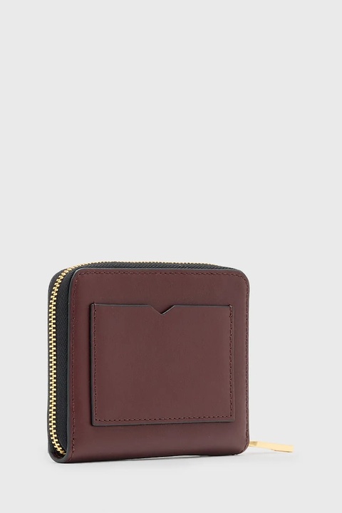 AllSaints portfel skórzany LENA HEX damski kolor czerwony W130XC - zdjęcie produktu nr 2