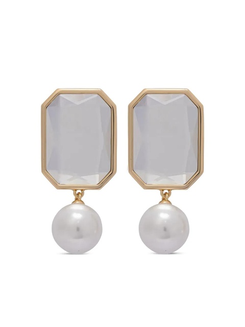 Self-Portrait crystal-embellished earrings - Gold - zdjęcie produktu nr 1