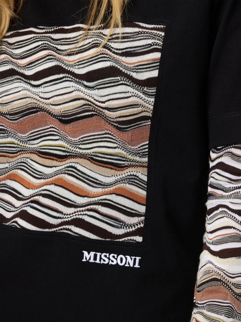 Missoni wave-pattern T-shirt - Black - zdjęcie produktu nr 2