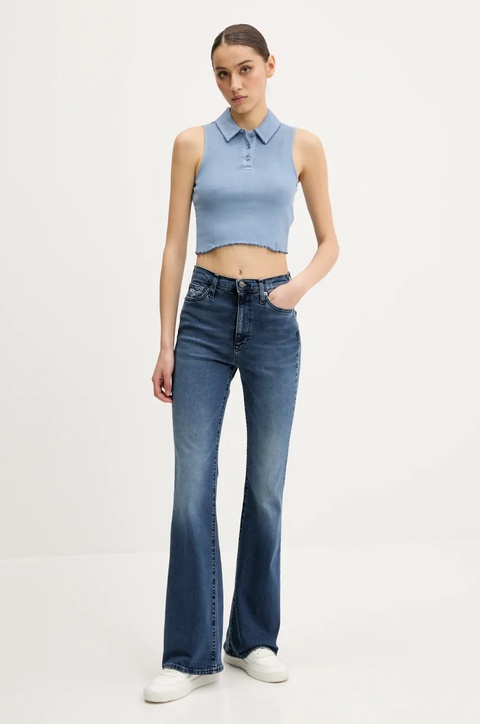 Tommy Jeans top kolor niebieski DW0DW20295 - zdjęcie produktu nr 2