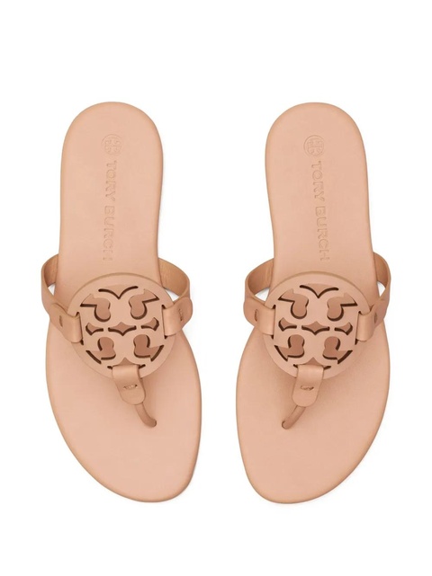 Tory Burch logo-plaque slides - Brown - zdjęcie produktu nr 1